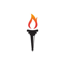 torch icon design vector image