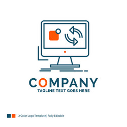 update app application install sync logo design vector