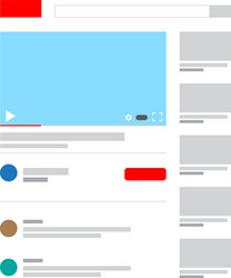 video server interface for web browser vector image