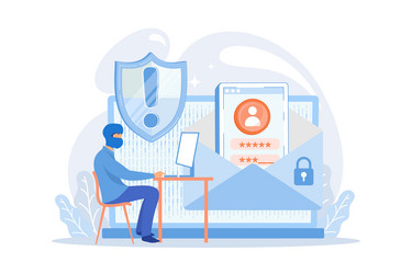 computer pirate hacker create software designed vector image