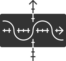 function graph glyph icon duplicate vector image