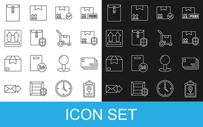 set line document tracking marker system envelope vector image