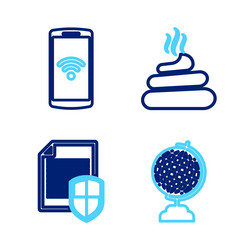 set line download inbox wheat arrow with folder vector image