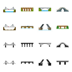 design of connection and symbol set vector image