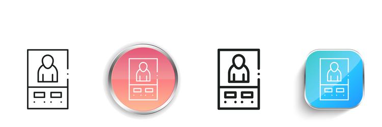digital icon thin linear regular and button style vector image