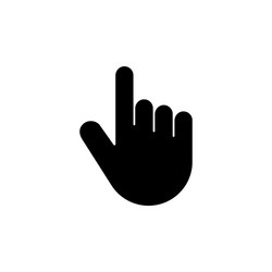 hand pointer clicking click finger flat icon vector image
