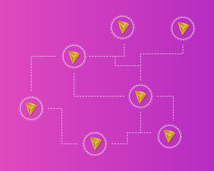 Cryptocurrency tron blockchain network concept vector