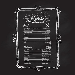 hand drawn frame restaurant menu vintage Vector Image