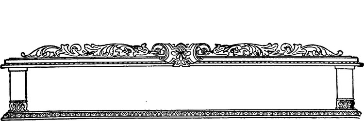 ornate banner have pillars in left and right side vector