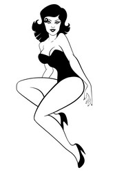 Pinup Girl Garage Vector Images (63)