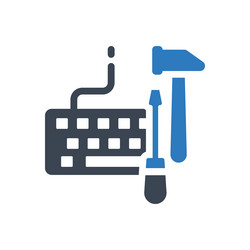 Refurbish tools icon vector