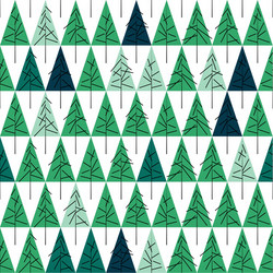 seamless pattern with fir trees isolated vector