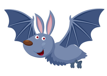Flying bat isolated on white background Royalty Free Vector