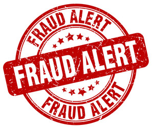 Fraud alert stamp vector