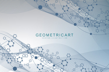 Geometric abstract background with connected line vector