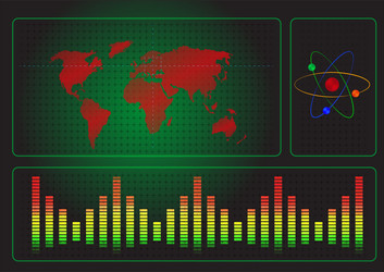 map with graph vector image