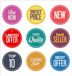 sale promo labels and stickers collection 2 vector