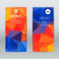 set of polygonal triangular colorful background vector image