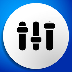 adjuster slider tuner fader bars with levers knobs vector