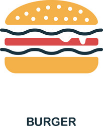 Burger icon mobile apps printing and more usage vector