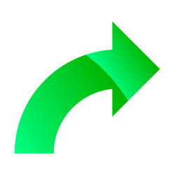 circular arrow pointer cursor shape element vector image