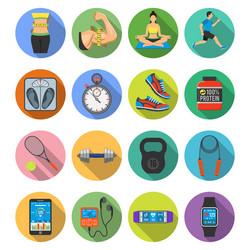 fitness icon set vector