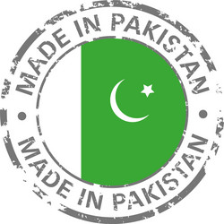 made in pakistan flag grunge icon vector