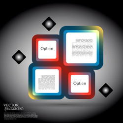 abstract background of color boxes template vector image