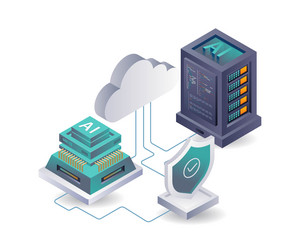 artificial intelligence system for server data vector image