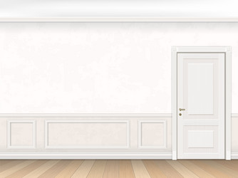Classic interior with moldings and pilasters Vector Image