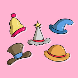 Set hats and accessories vector