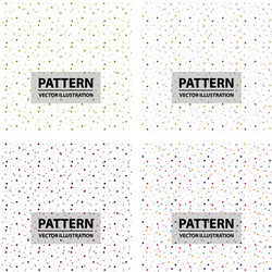 set of color circle chaotic pattern vector image