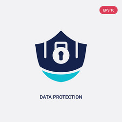 Two color data protection icon from gdpr concept vector