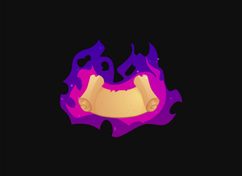 an open ancient scroll burning vector image