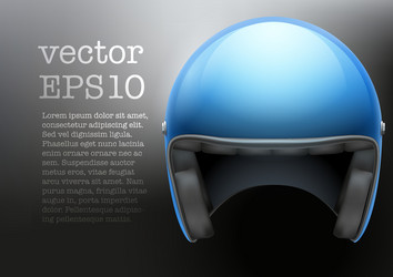 blue motorcycle helmet vector