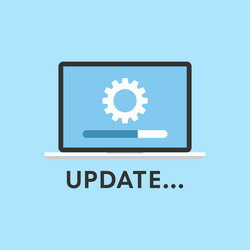system update icon in flat style software upgrade vector