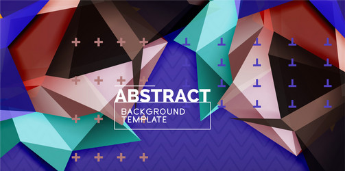 triangular low poly background design vector image