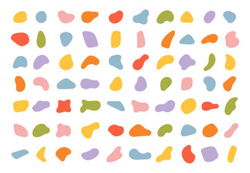 Colorful Rounded Blobs vector image