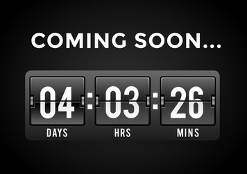 countdown clock digits board panels timer vector image