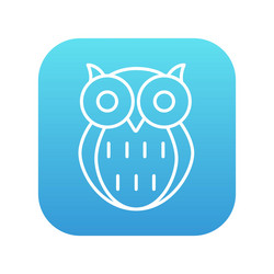 Owl line icon vector