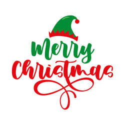 Christmas Elf Greeting Card Vector Image