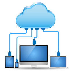 Cloud Computing & Connected Devices vector image
