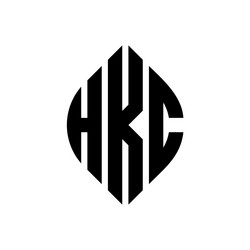 Hkc circle letter logo design Royalty Free Vector Image