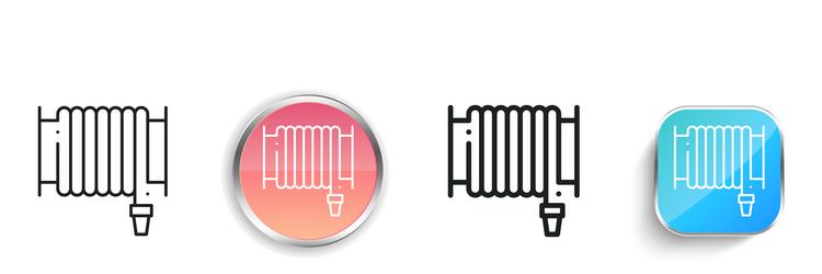 hose icon thin linear regular and button style vector image