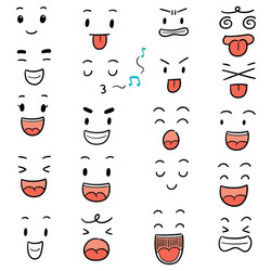Set cartoon face Royalty Free Vector Image - VectorStock