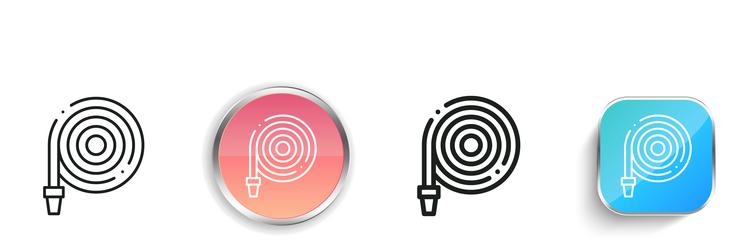 hose icon thin linear regular and button style vector image