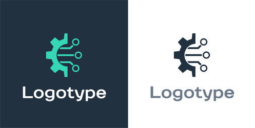 logotype algorithm icon isolated on white vector image