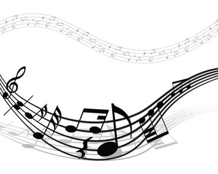 Musical notes background vector