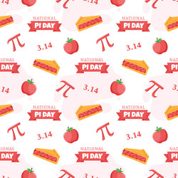 pi day seamless pattern design with mathematical vector image