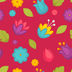 background seamless pattern with spring vector image